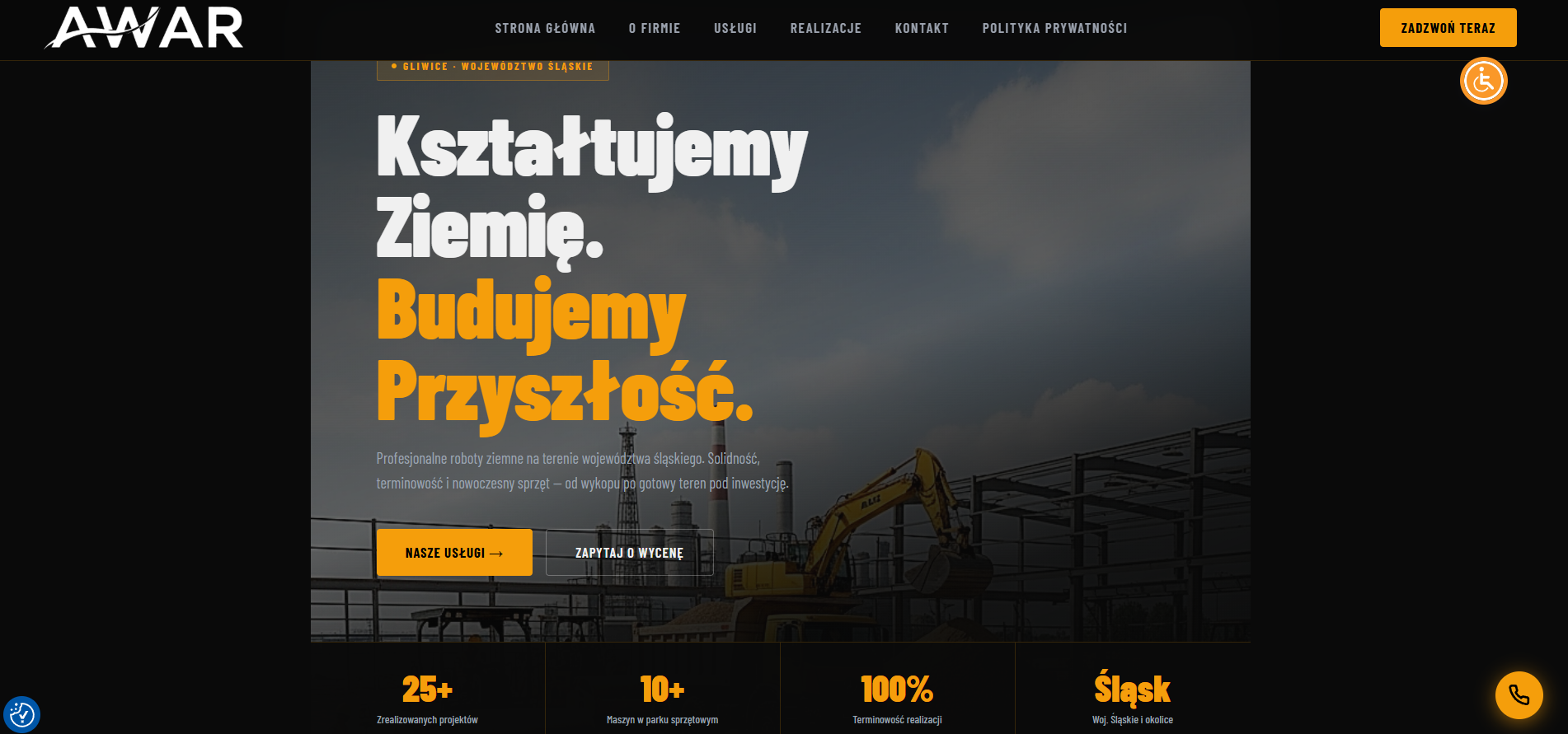 AWAR-SZYD Budownictwo – strona internetowa