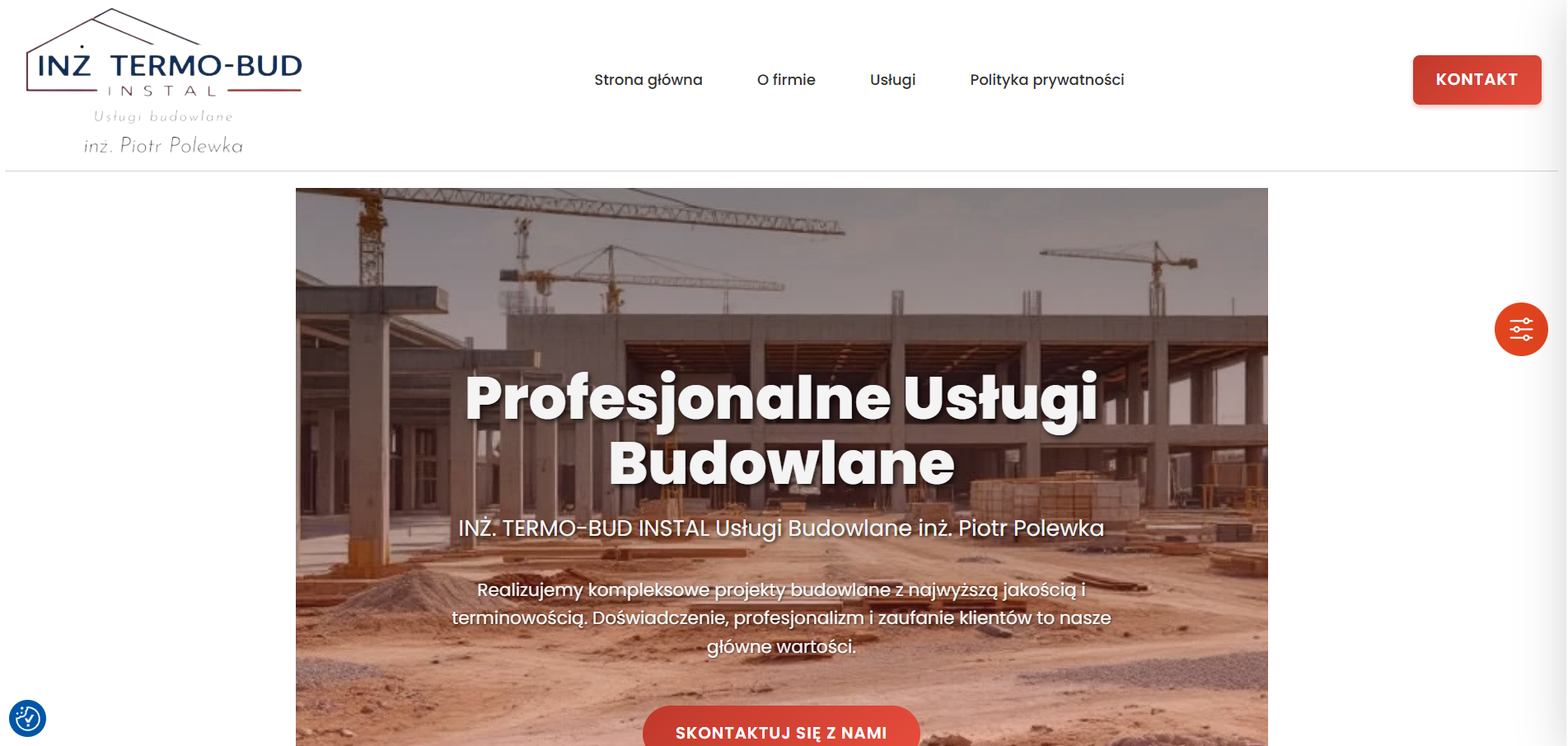 INŻ. TERMO-BUD INSTAL Piotr Polewka – strona budowlana