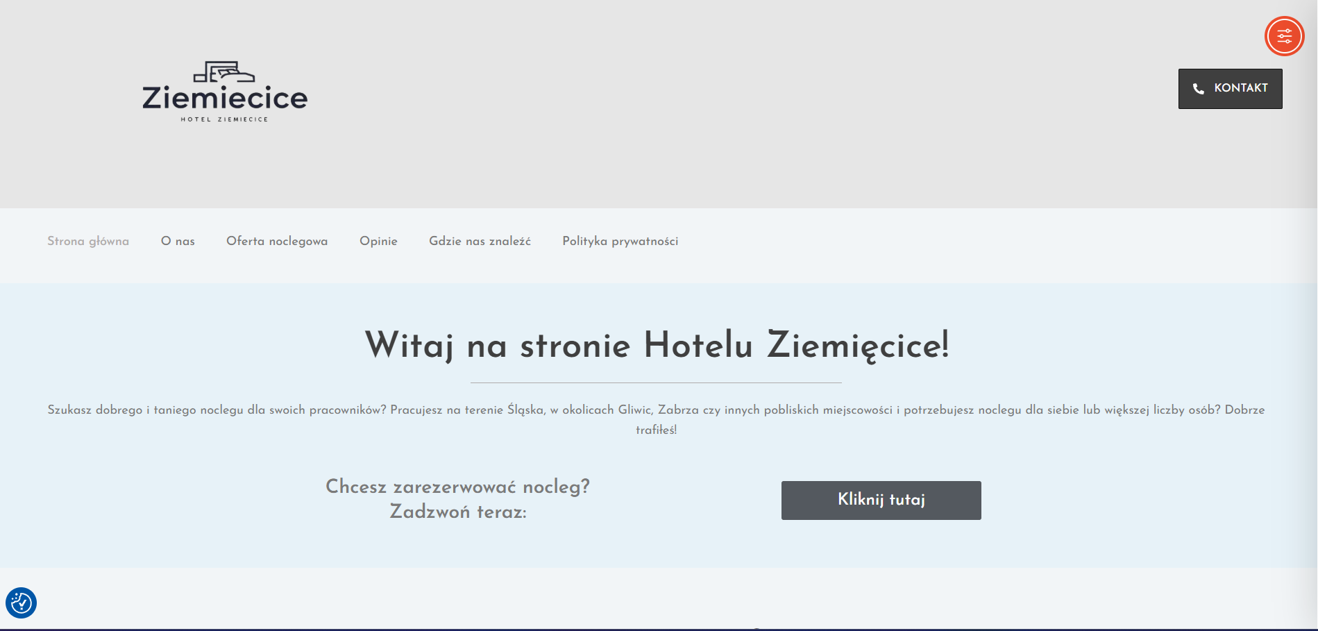 Hotel Pracowniczy Ziemięcice – strona hotelowa
